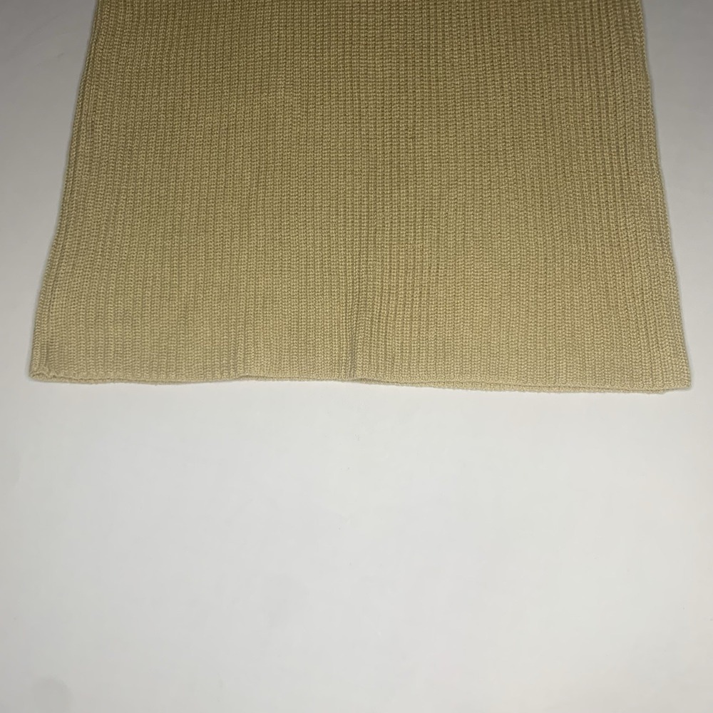 Vintage Liz Claiborne Lizwear Tan Ribbed Knit Midi Dress Minimalism 90s Cotton S - Picture 5 of 12